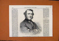Original Old Antique Print Chichester Fortescue Ireland C1866 19th