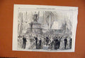Original Old Antique Print New Years Eve Ball Board Hms Caledonia Malta C1869