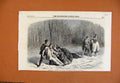 Original Old Antique Print Christmas Eve At Drury Lane Theatre C1860 Victorian