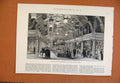 Original Old Antique Print Colonial Indian Exhibition Indian Carpet Court C1886