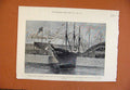 Original Old Antique Print Edinburgh Dock Streamer Berlin Duke On Board C1881