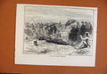 Original Old Antique Print C1872 Canadian Rifles Wimbledon From London News 19th