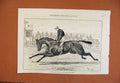 Original Old Antique Print Roseberry Winner Cesarewitch Stakes C1876 Victorian