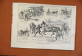 Original Old Antique Print Agricultural Show Portsmouth From London News