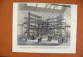 Original Old Antique Print C1860 Daily Telegraph Ten Feeder Ing Machine 19th