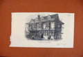 Original Old Antique Print Ancient House Butter Market C1881 Ipswich Victorian