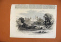 Original Old Antique Print C1869 Lismore Castle Ireland Prince Arthur Victorian