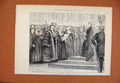 Original Old Antique Print Presentation Jubilee To Queen C1887 19th