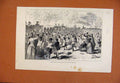 Original Old Antique Print Unveilling Marlowe Memorial Canterbury C1891 19th