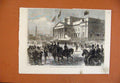 Original Old Antique Print Royal Highness Liverpool Free Library