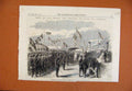 Original Old Antique Print Visit Prince Princess Wales To Liverpool C1865 19th