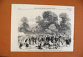 Original Old Antique Print Festival Great Western Railway Beckett Park C1870
