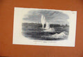 Original Old Antique Print Chatham Siege Operations Explosion Mines Under Medway