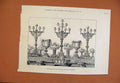 Original Old Antique Print Silver Plate Townhall Manchester C1877 19th