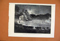Original Old Antique Print Electric Light Lakes Alexander Palace C1880 Victorian