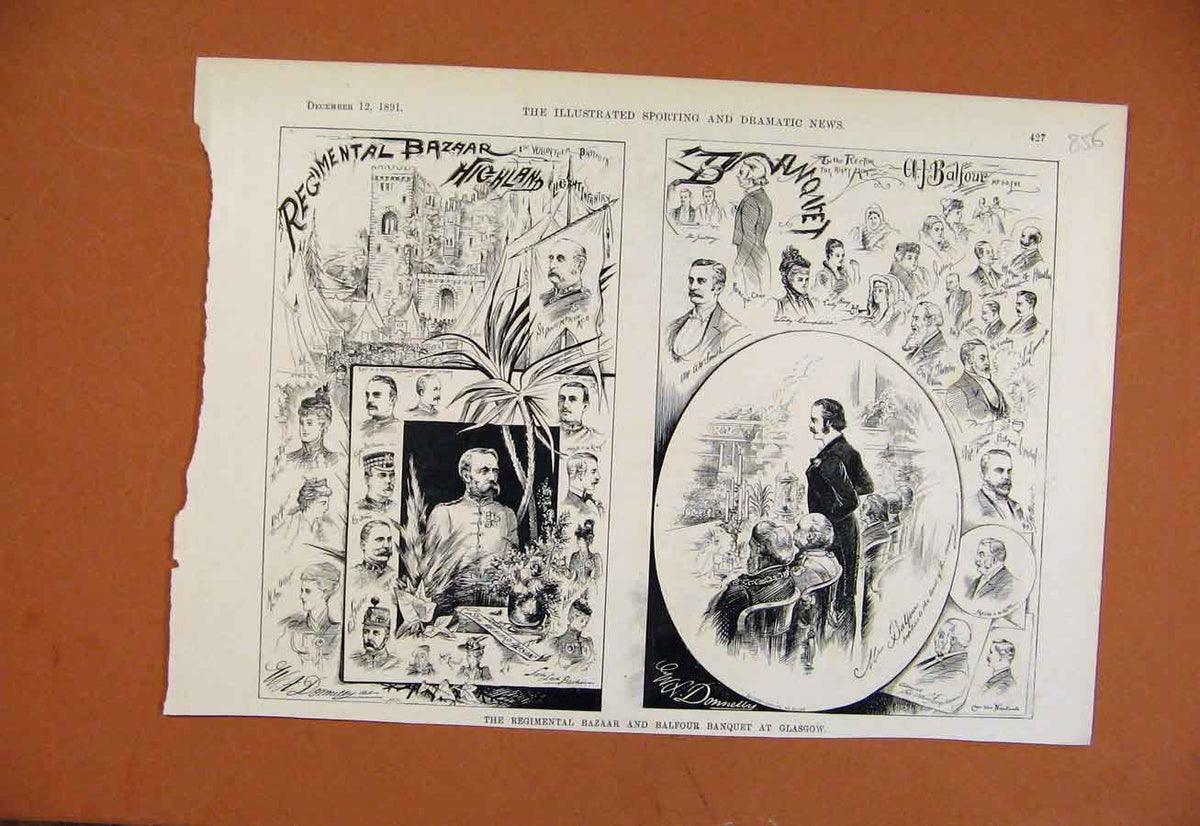 Original Old Antique Print General Election Poll At Glasgow C1868 19th