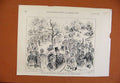 Original Old Antique Print C1891 Queens Return From Balmoral London News 19th
