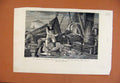 Original Old Antique Print Steam Trawler Fishing C1881 Illustrated London News