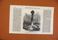 Original Old Antique Print Monument Marquis Argyll Inverary C1871 19th