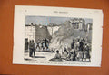 Original Old Antique Print C1871 Island St Paul Crater Loss Megzera Victorian