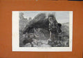 Original Old Antique Print Exhibition Royal Academy French Lugger Calais C1854