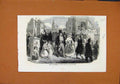 Original Old Antique Print Fete Rosiere Nanterre Paris C1858 London News 19th