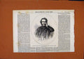 Original Old Antique Print Sir Edward Bart University Glasgow C1856 London News
