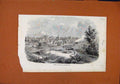 Original Old Antique Print London Canada West C1856 Illustrated London News 19th