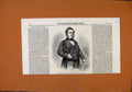 Original Old Antique Print John Orrell Lever Mp Borough Galway C1660
