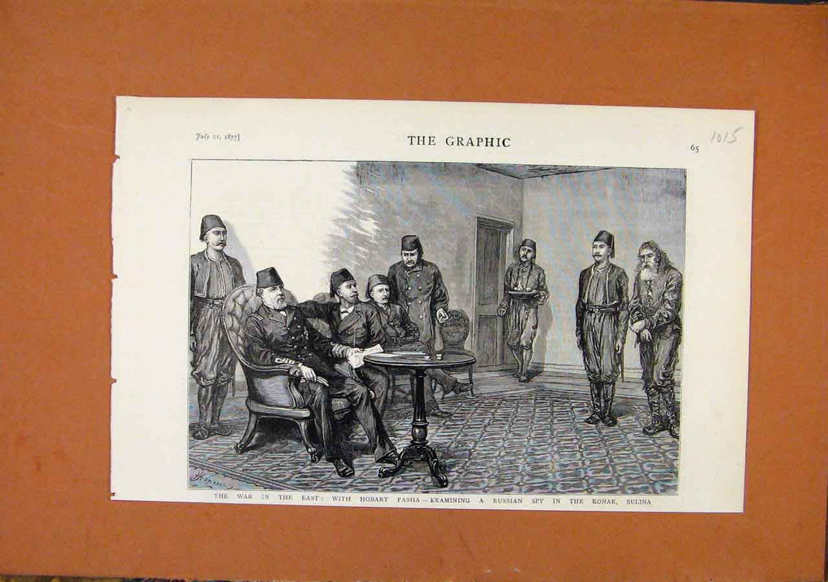 Original Old Antique Print War In East Konak Sulina C1877 The Graphic Victorian
