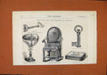 Original Old Antique Print Relics Loan Exhibition Edinburgh C1871 The Graphic