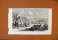 Old Antique Print Sketches North America Virginia Mount Cedar Hill C1862 19th