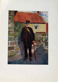 Original Old Antique Print Yorkshire Coast And Moorland Postman Color Art