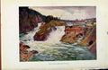 Original Old Antique Print Colour Plate Sweden 1927 Trollhattan Falls 20th