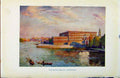 Original Old Antique Print Colour Plate Sweden 1927 Royal Palace Stockholm 20th
