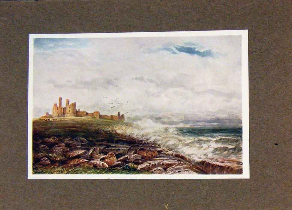 Original Old Antique Print View Dunstan Borough By James Orrock Border Country