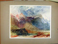 Original Old Antique Print Plate Xliii In The Val Daosta Passing Shower Turners
