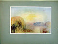 Original Old Antique Print Plate Xli Lake With Distant Headland Palaces Turners
