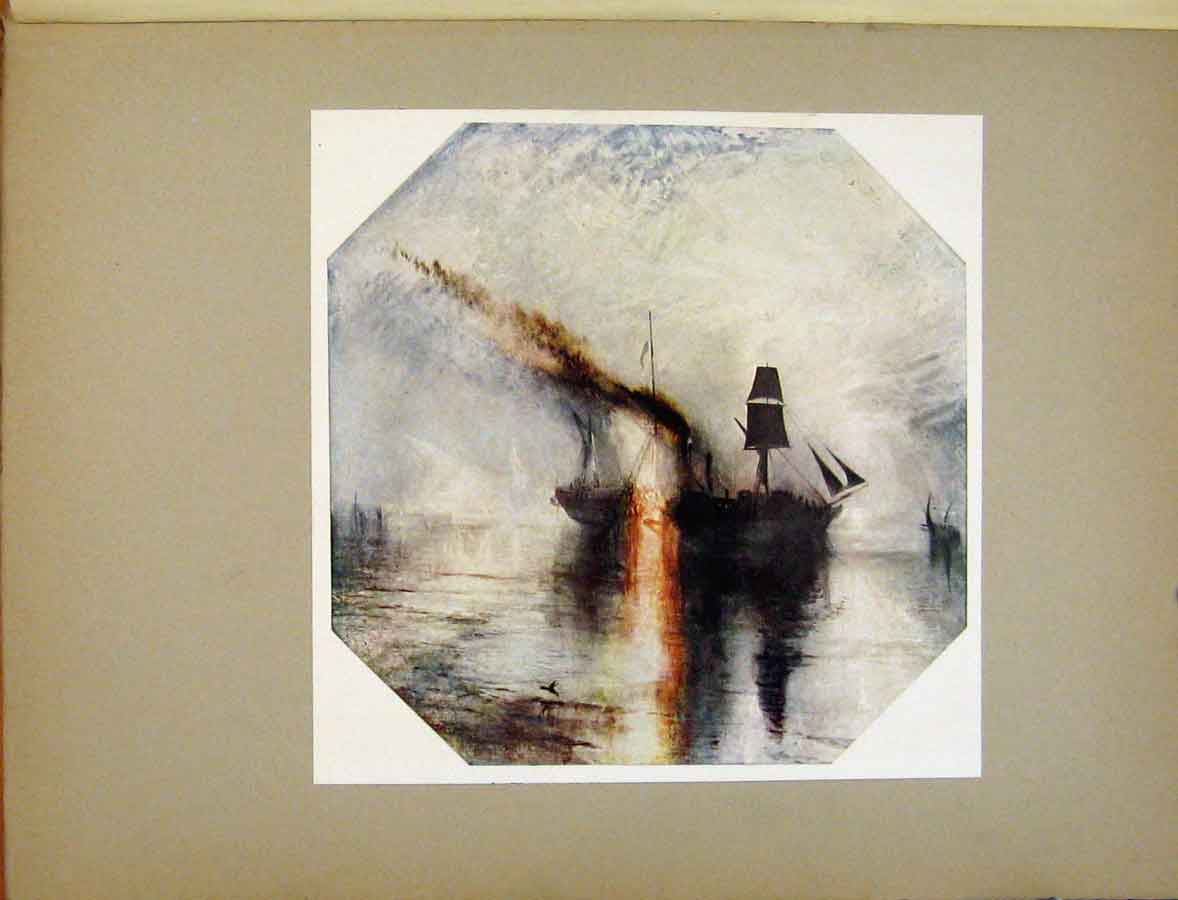 Old Antique Print Plate Xxxiv Peace Burial At Sea Sir David Wilkie Turner 18th