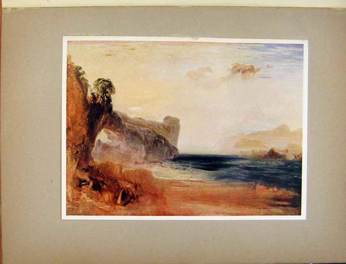 Original Old Antique Print Plate Xxvi Rocky Bay Classic Figures Turners