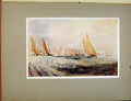 Original Old Vintage Print Plate Iv Yacht Racing In The Solent Turners C1925
