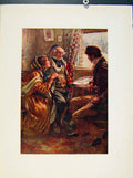 Original Old Antique Print Arthur Clennam Tells Good News From Dickens