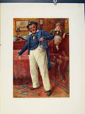 Original Old Antique Print Captain Cuttles Bright Idea By HarCopping 18th