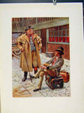 Original Old Vintage Print Sam Weller And His Father From Dickens C1924 20th