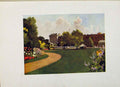 Original Old Antique Print Buckingham Palace London Color C1916 20th Century