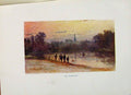 Original Old Antique Print Serpentine London Color Fine Art C1916 20th Century