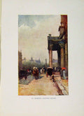 Original Old Antique Print London St Georges Hanover Square Color