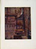 Original Old Antique Print Coronation Chair Westminster Abbey London