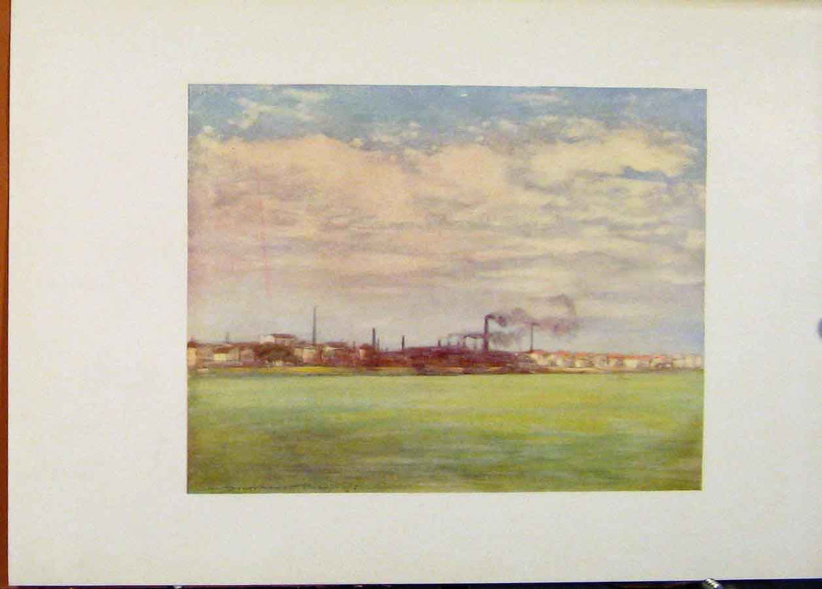 Original Old Antique Print C1902 On The Seine France World Pictures 20th Century