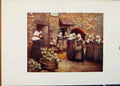 Original Old Antique Print Vegetable Market Brittany World Pictures